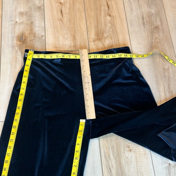 Alex Evenings Women's Black Velvet Flowy Pull On Pants Elastic Waist Size XL - Picture 5 of 14
